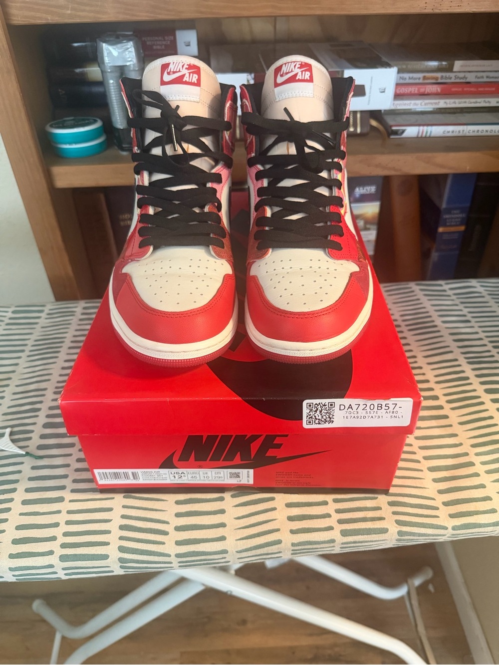 Nike High-Top Sneakers in Red, White and Black